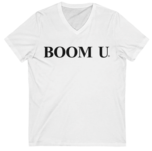 Boom U. Short Sleeve V-Neck Tee, Unisex